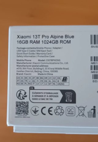 Xiaomi 13T Pro 1 TB / 16 GB RAM • Alpine Blue
