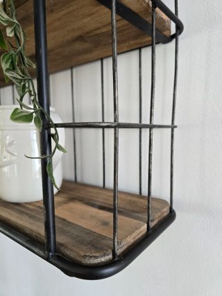 Estantería Industrial Madera y Metal