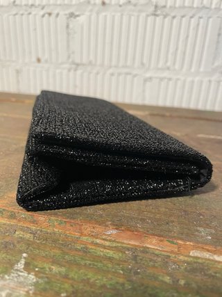 BOLSO MANO CEREMONIA FIESTA NEGRO. 70’s ORIGINAL