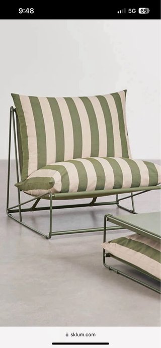 Sillón Sklum Amaro rayas modelo Tapioca