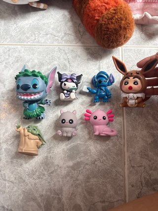 Figuras Kuromi, Stitch, Baby Yoda y más