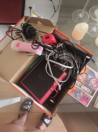 Consola Wii con micrófono y mandos