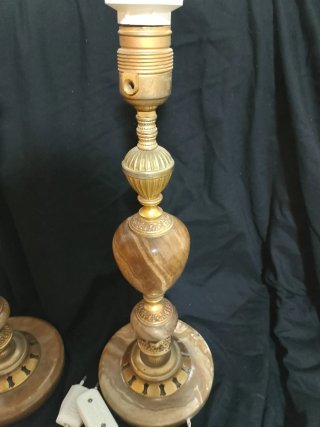 Lámparas de Sobremesa Vintage - Piedra y Metal"