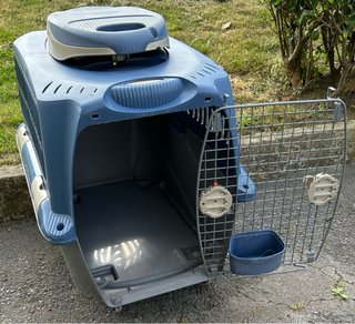Transportín Perro Mediano IATA Azul/Gris