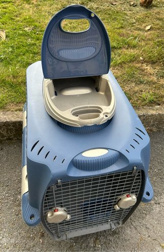 Transportín Perro Mediano IATA Azul/Gris