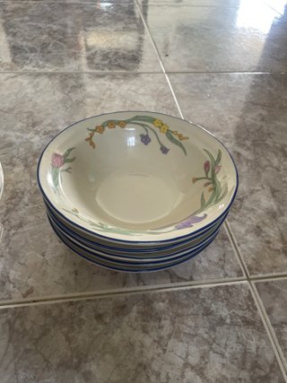 Vajilla antigua stoneware floral