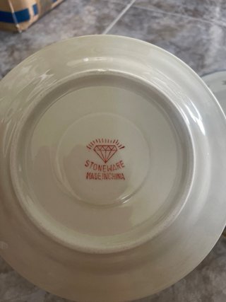 Vajilla antigua stoneware floral