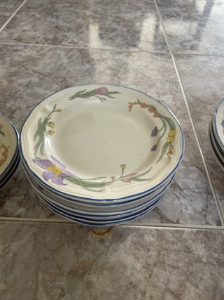 Vajilla antigua stoneware floral