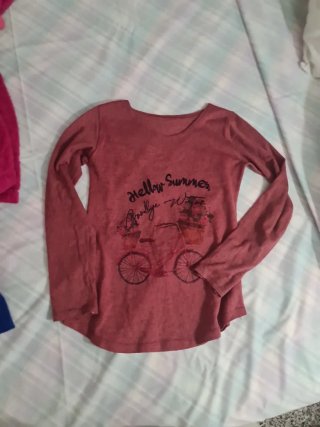 Camiseta roja manga larga