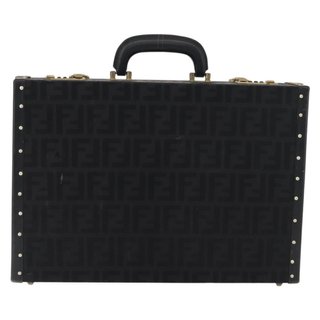 FENDI Zucca Canvas Trunk Black Auth 179960A -