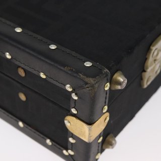 FENDI Zucca Canvas Trunk Black Auth 179960A -