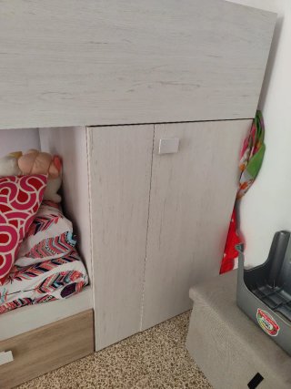 Cama tren infantil con armario