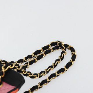 CHANEL Matelasse Chain Shoulder Bag Straw