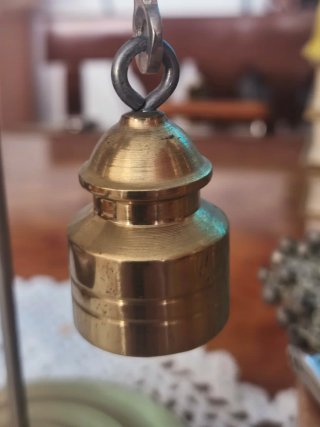 Antigua Balanza Romana Sobremesa Bronce Acero