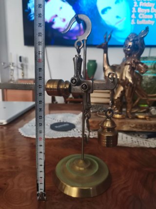 Antigua Balanza Romana Sobremesa Bronce Acero