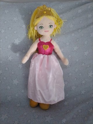 Muñeca Princesa Trapo Corona Rosa
