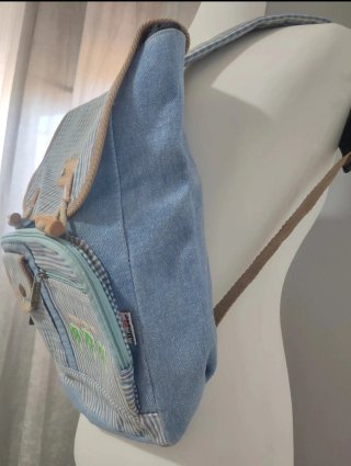 Ellesse Vintage Mochila cuadros y vaquera