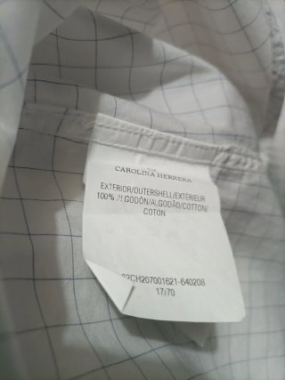Camisa Carolina Herrera XL Cuadros