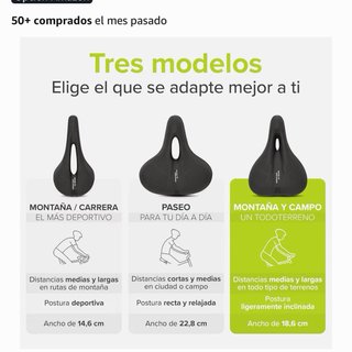 Sillín de bicicleta VELMIA impermeable