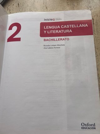 Lengua castellana y literatura, 2 Bachillerato