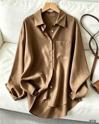 Camisa marrón oversize