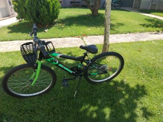Bicicleta 24 Negra y Verde