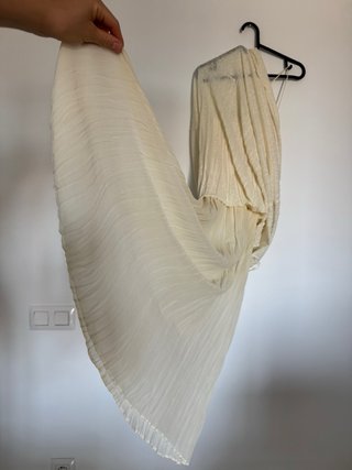 Vestido largo beige Massimo Dutti Talla S/M