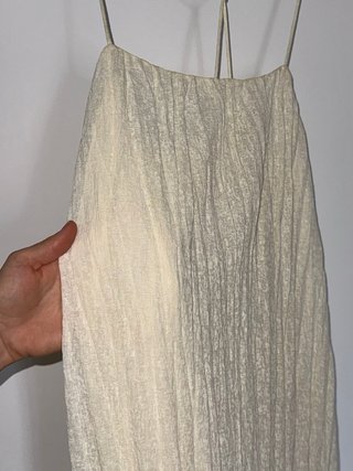 Vestido largo beige Massimo Dutti Talla S/M