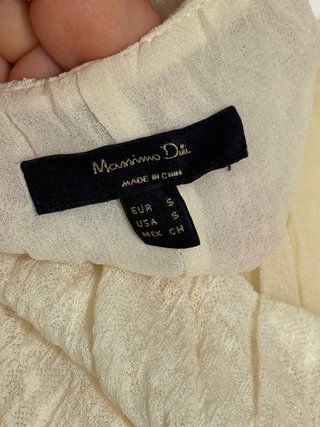 Vestido largo beige Massimo Dutti Talla S/M