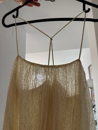 Vestido largo beige Massimo Dutti Talla S/M