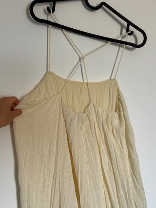 Vestido largo beige Massimo Dutti Talla S/M