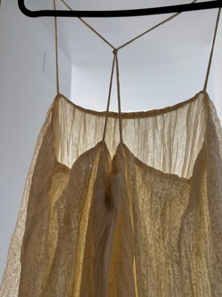 Vestido largo beige Massimo Dutti Talla S/M