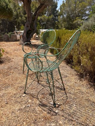 Sillas de jardín vintage verde