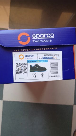 Zapatillas Sparco Talla 42 Negras y Azules