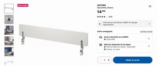 Cuna Ikea Gulliver Blanca con barandilla