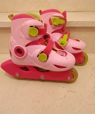 Patines en línea rosas para niña Talla 26-28