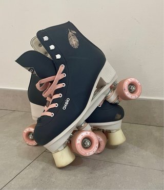 Patines Oxelo 4 Ruedas Azul/Rosa T40