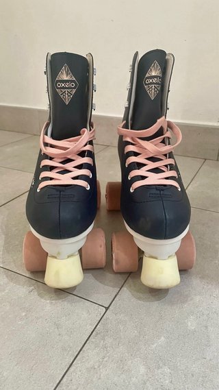 Patines Oxelo 4 Ruedas Azul/Rosa T40