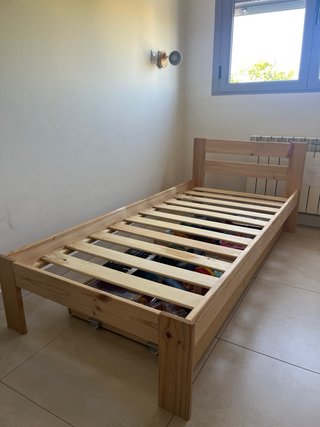 Cama 80cm Madera Maciza Lufe