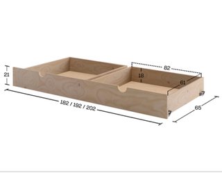 Cama 80cm Madera Maciza Lufe