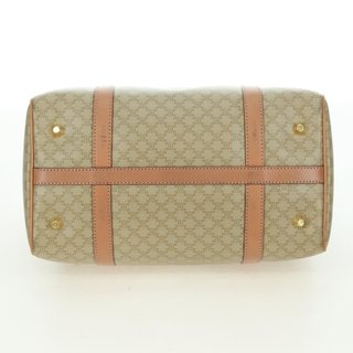 CELINE Macadam Canvas Mini Boston Bag PVC Beige