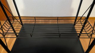 DRW Camarera Plegable Negra con Ruedas
