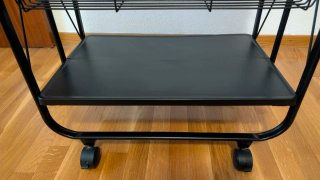 DRW Camarera Plegable Negra con Ruedas
