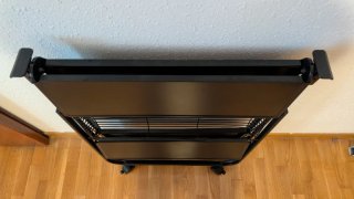 DRW Camarera Plegable Negra con Ruedas