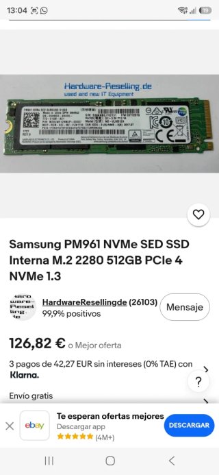2 SSD 512GB Samsung y Western Digital