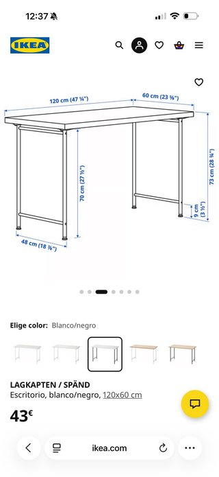 Mesa de escritorio blanca