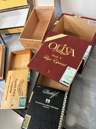 6 Scatole Vuote di Sigari