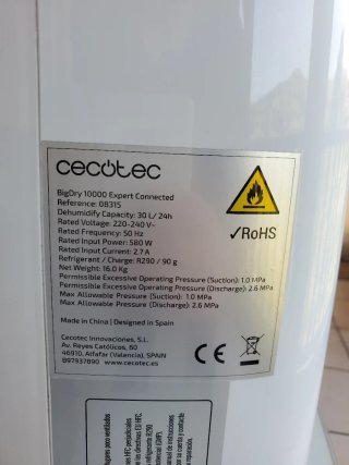 Deshumidificador Cecotec Bigdry 30L