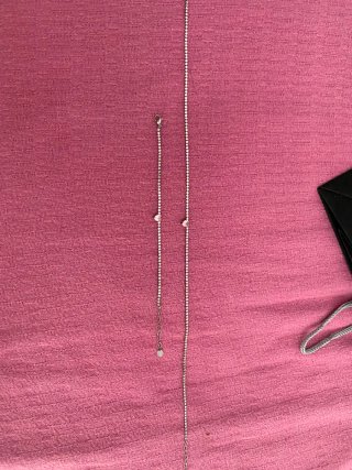 Set collana e bracciale cuori rosa
