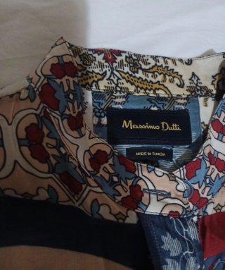 Vestido camisero estampado Massimo Dutti
